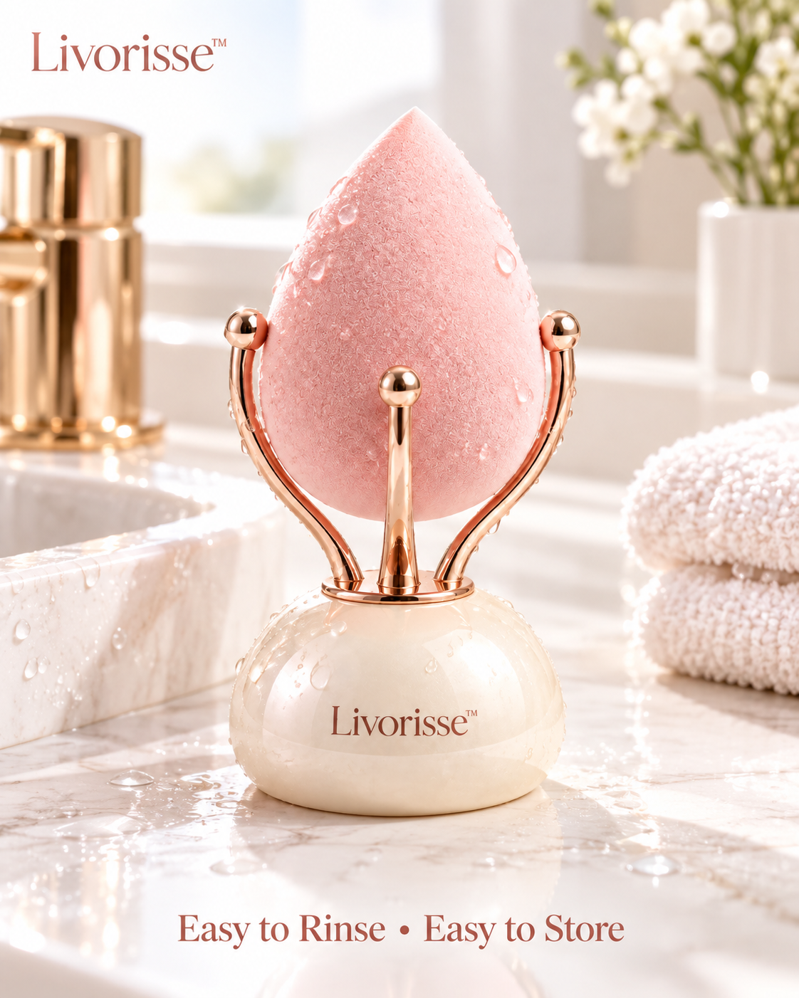 Livorisse™ Pearl Drop Sponge Stand™
